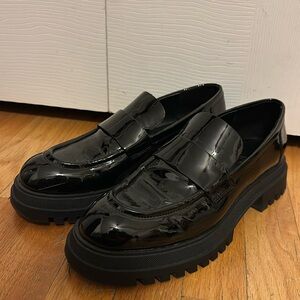 Zara lug sole loafers